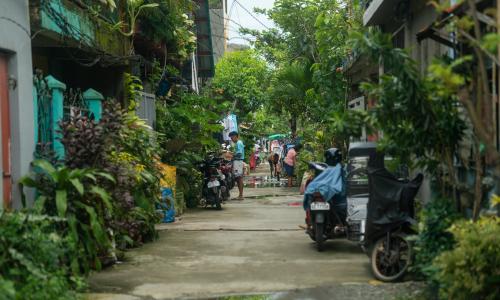 This housing in Iloilo City, Philippines was built to provide safe shelter to people previously living in flood zones.